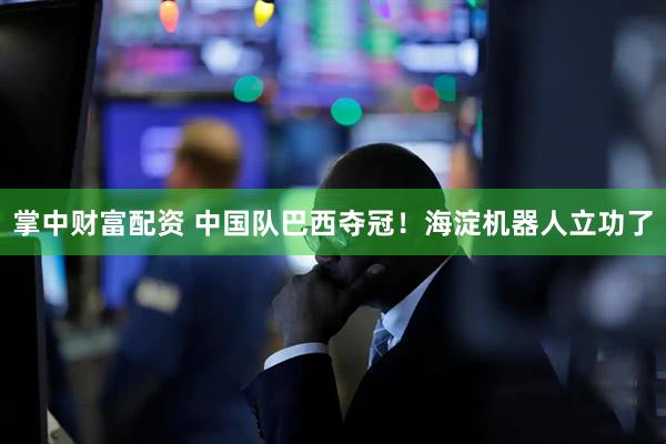 掌中财富配资 中国队巴西夺冠！海淀机器人立功了